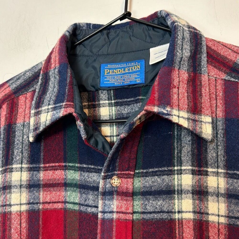Pendleton Plaid 100% Virgin Wool Button Down Shir… - image 2